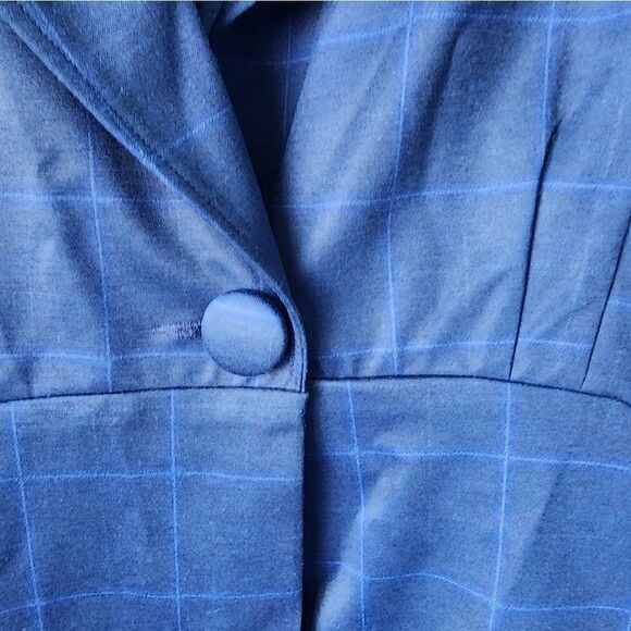 Cabi plaid one button front windowpane blazer - Picture 9 of 16